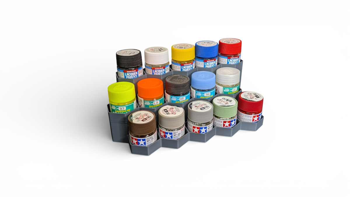 Ultimate Interlocking Paint Station for 10ml pots (Tamiya/Mr Hobby/Lifecolour Paints) BUNDLE x 2