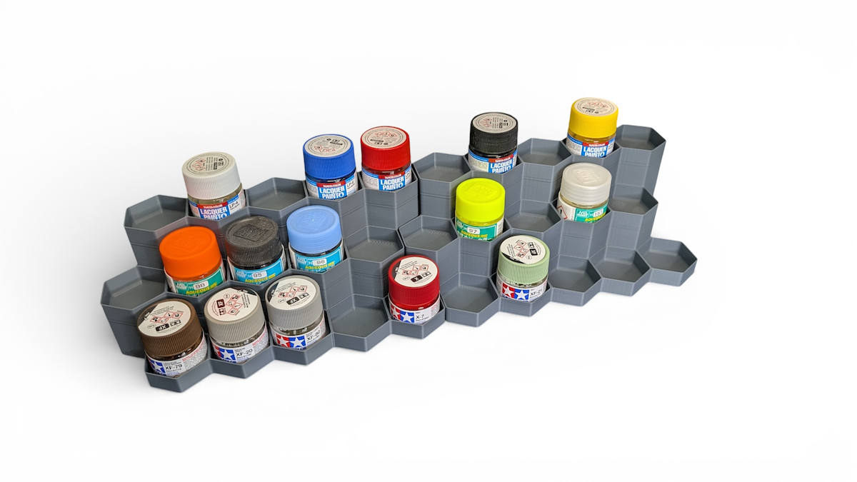 Ultimate Interlocking Paint Station for 10ml pots (Tamiya/Mr Hobby/Lifecolour Paints)